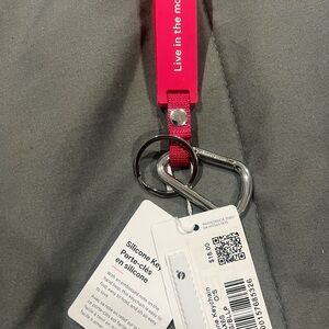 Lululemon silicone keychain red, brand new